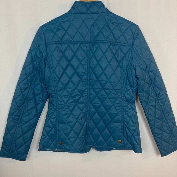 L.L. Bean Signature Quilted Teal Jacket size 6 - Picture 3 of 11